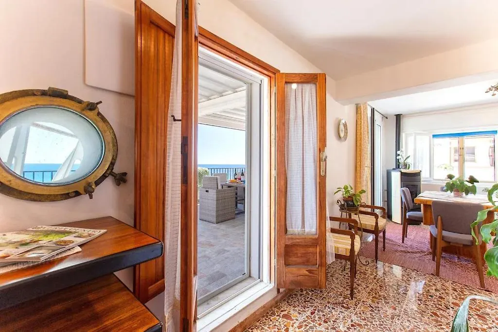 아파트 Attico Mir El Mar Alghero Con Spettacolare Terrazza Panoramica Vista Mare